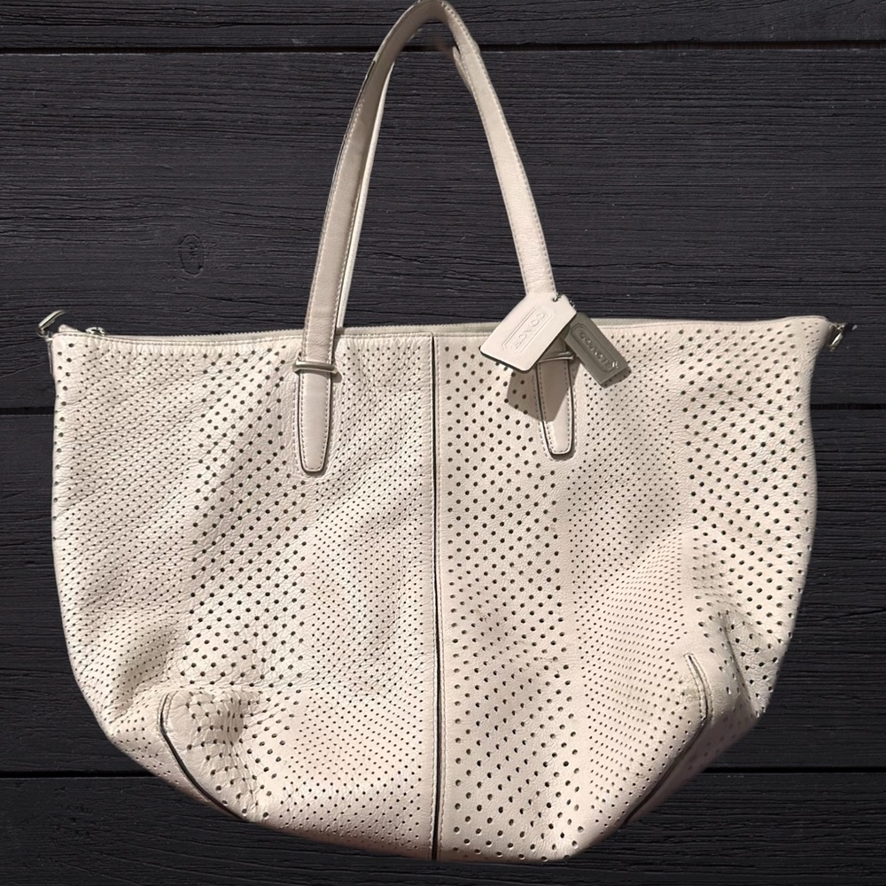 Coach Bleecker Stripe Cooper Shoulder Bag